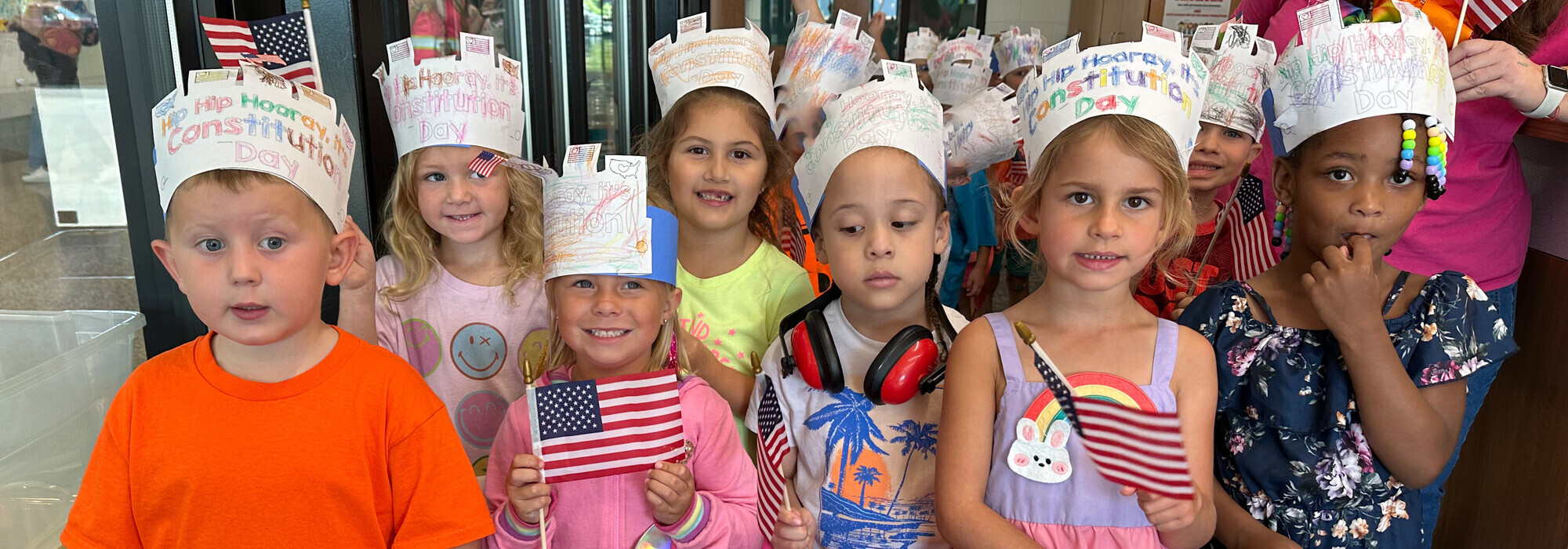 Students celebrating Constitution Day